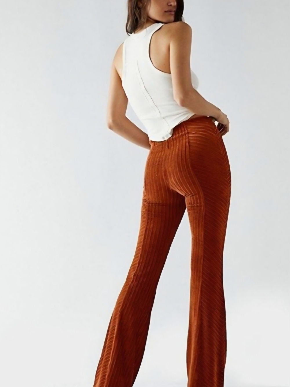 Free People Velvet Flare Pullon Pants